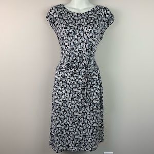 Boden a line dress size 6 blue gray dot lightweigh